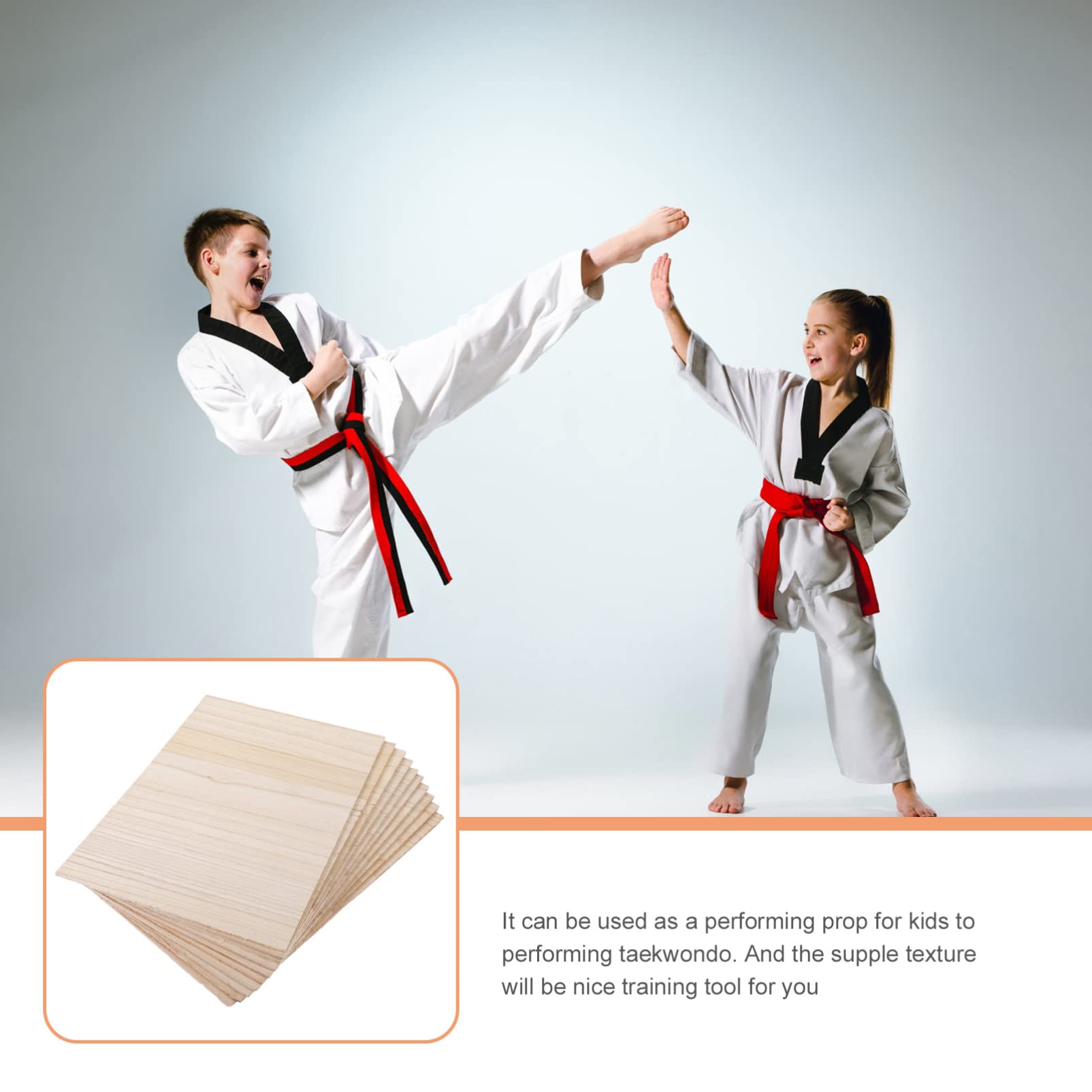 BESPORTBLE 10pezzi Tavola Da Karate in Legno Tavola Da Rottura Portatile Per Taekwondo Per Principianti Per Karate Per Esercitarsi Comoda