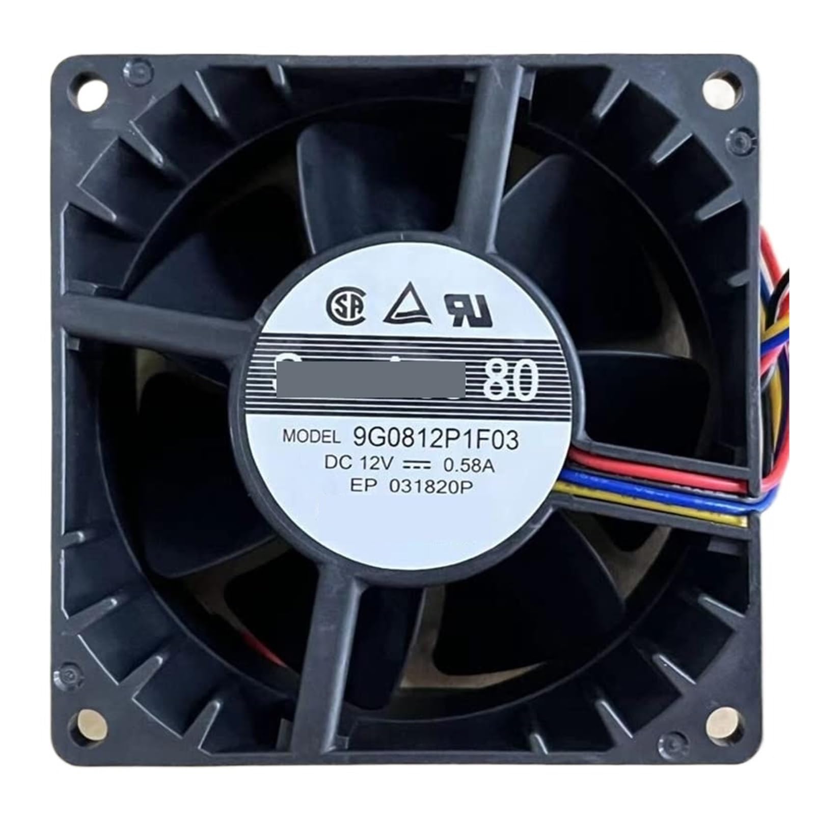 YMUGUEGH 9G0812P1F03 8038 12V 0.58A 4-Wire Cooling Fan