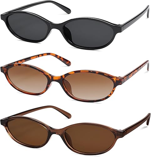 Gafas de sol retro ovaladas de ojo de gato para mujer, Y2k, gafas de sol estrechas de moda, gafas de sol de diseñador AR82253