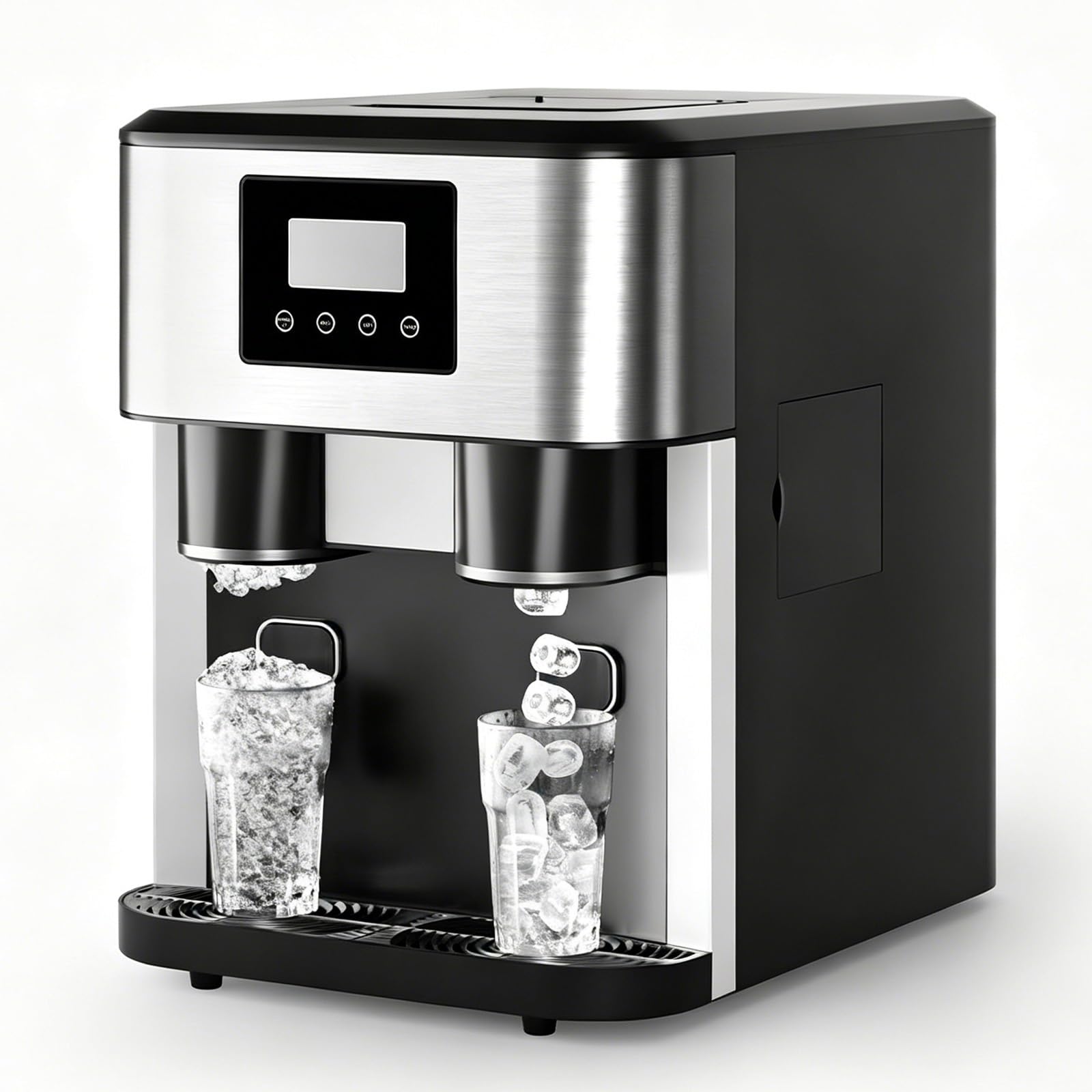 Máquina de Hielo de Encimera 3 en 1, Depósito 1,8L, 18kg/Día, Portátil para Hogar Cocina Oficina Caravanas Fiestas