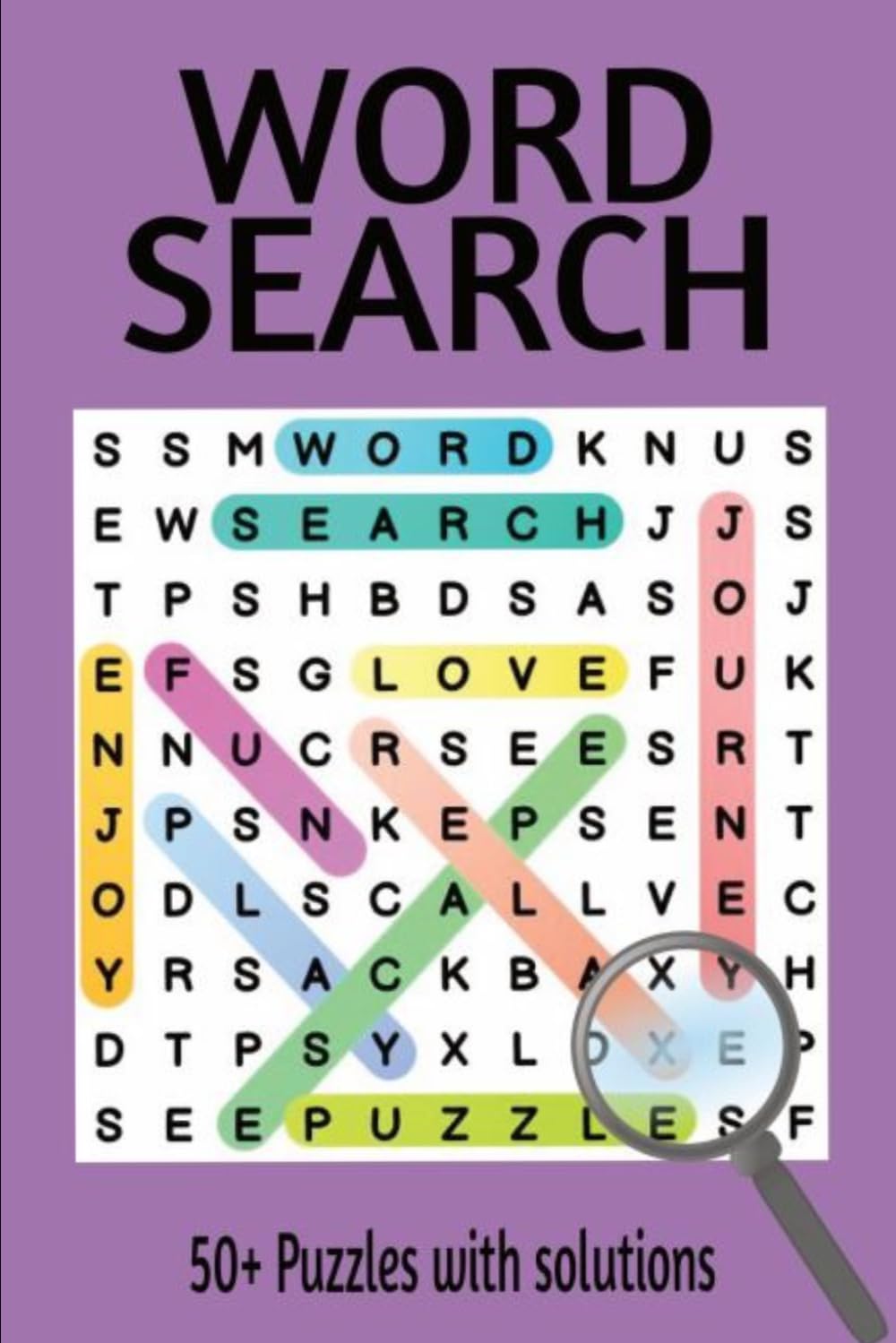 Word Search: Word Search Puzzle Book | 6x9 Inches, 110 pages | 50+ Puzzles | Solutions Included