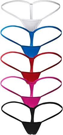 ETAOLINE Women's Low Rise Micro Back G-string Thong Panty Underwear