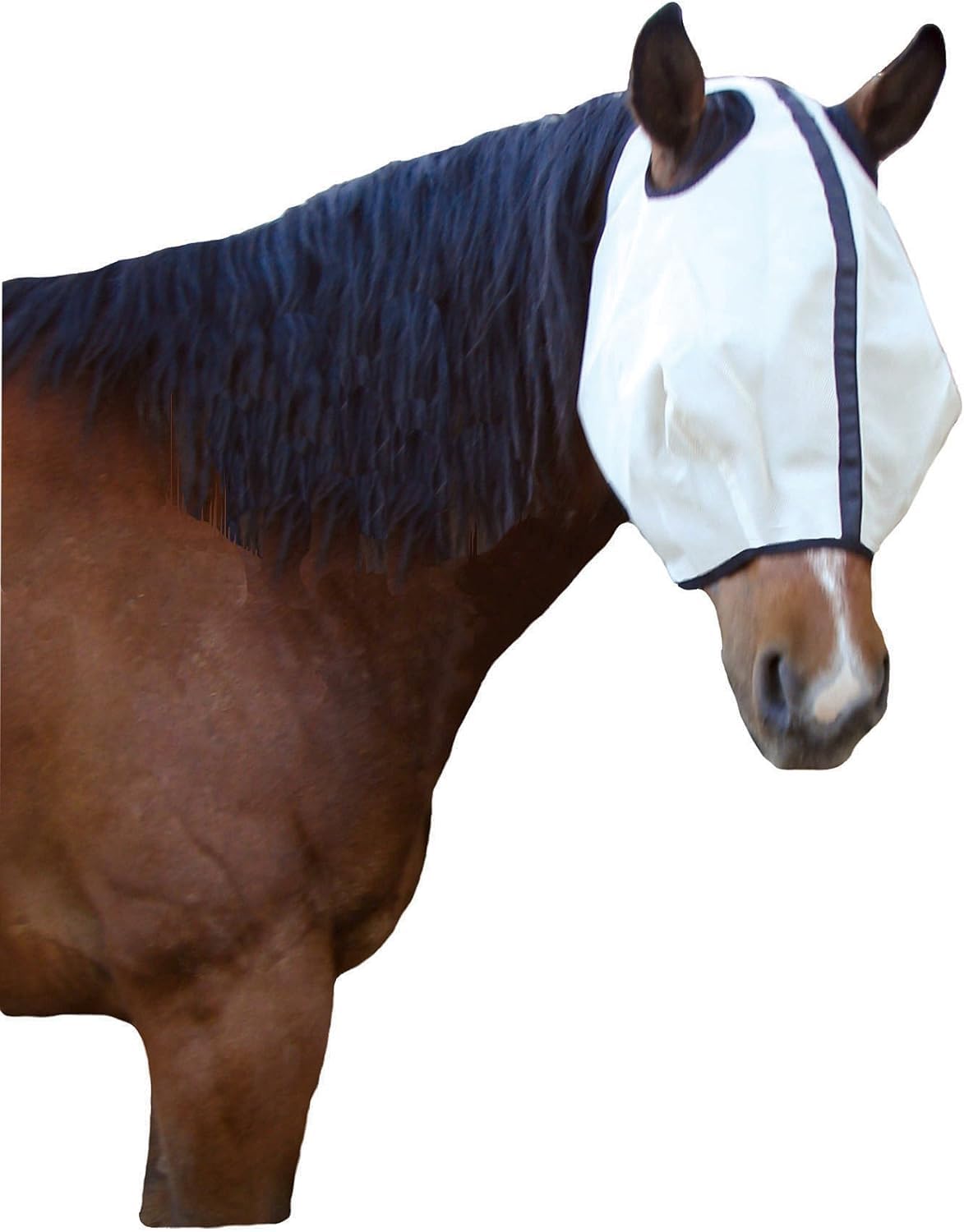Masque anti-mouches Hamilton chevaux maille anti-UV ventilée