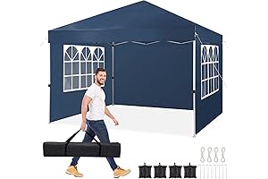 10x10 Pop Up Canopy Tent - Outdoor Canopy with Removable Sidewall Cover