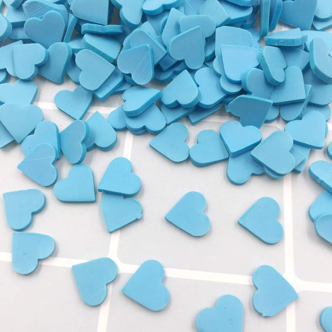 100g Colorful Heart Polymer Hot Clay Slices Fimo Sprinkles for Crafts Making DIY Accessories Nail Art decor
