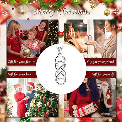 APOTIE Sterling Silver Celtic Infinity Necklace - Infinite Pendant Eternal Jewelry Gifts for Women Girlfriend Wife4