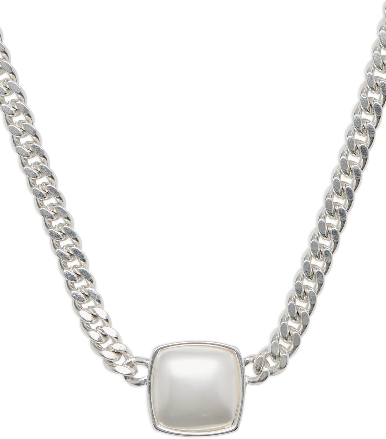 Lucky Brand Pearl Toggle Chain Necklace, Silver, One...