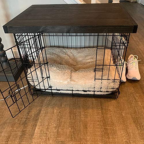 Dog Cage Wood Topper | Dog Kennel Cover, Farmhouse Wood, Dog Crate Table, | Wire Crate Cover | Dog Crate End Table… - Image 5