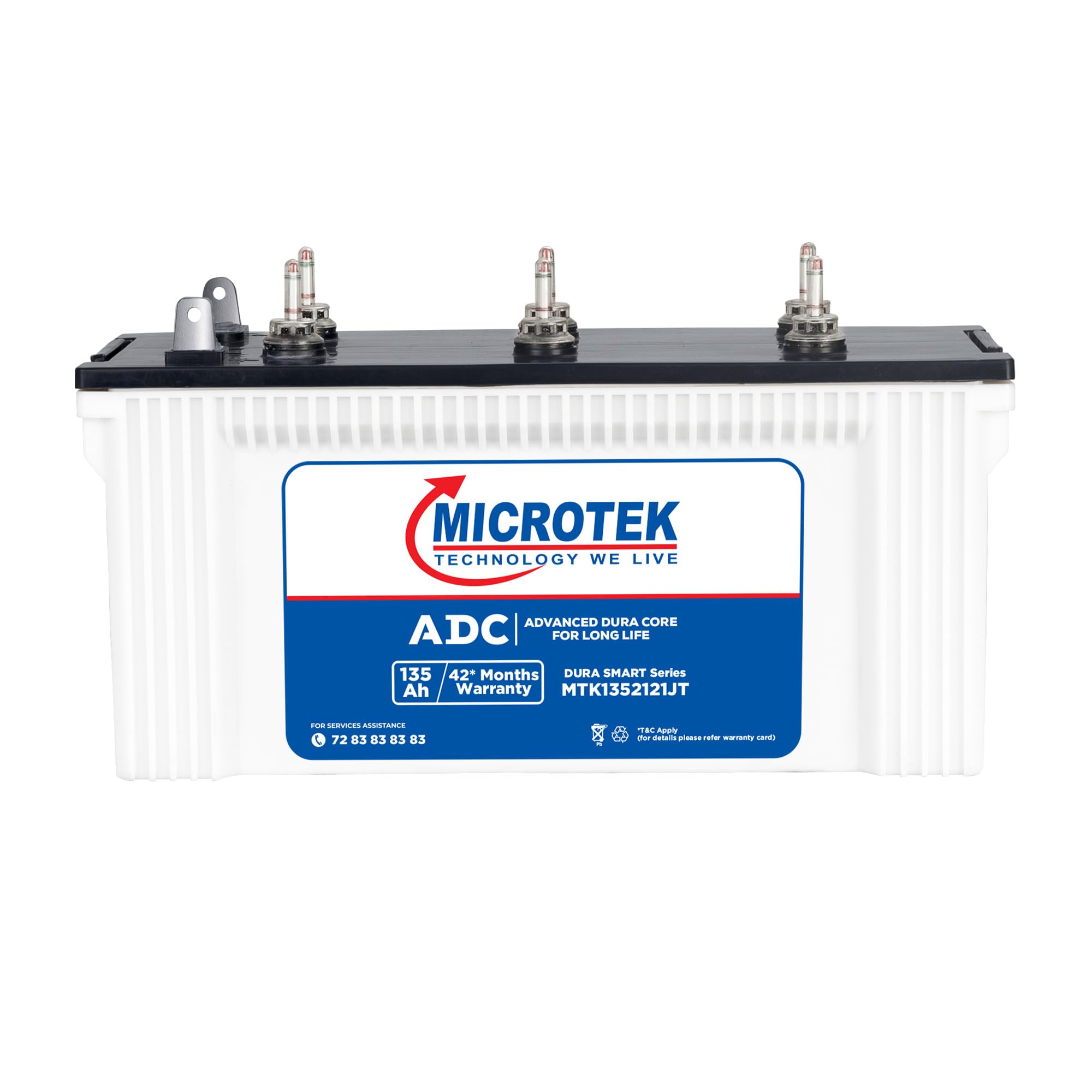Microtek DuraSmart MTK1352121JT 135Ah/12V Inverter Battery with All New Jumbo Tubular Technology for Longer Battery Life | for Home, Office & Shops Use | 42 Months Total Warranty.-image-6