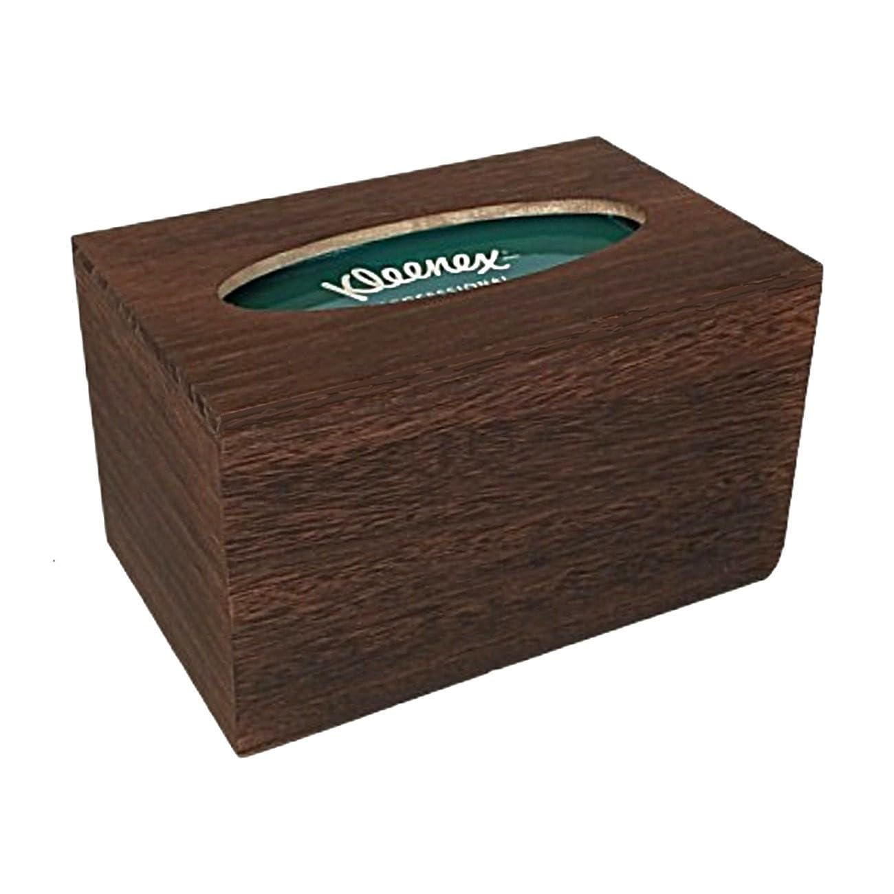 Kleenex Hand Towels (11268, 01701) POP-UP Box Cover with Slide Out Bottom – Darkened Paulownia Wood, Decorative Modern Design for Home & Office