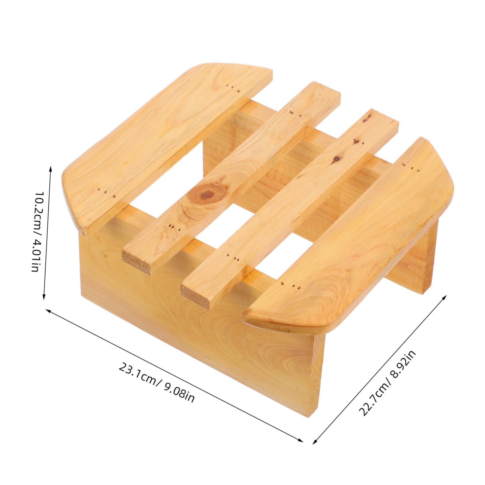 Cabilock Elegant Wooden Bench Foot Rest Stool for Kids Bath Toddler Bathroom Stool Foot Bath Spa