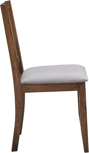 Miniatura 8 de DUHOME Juego de 2 sillas de comedor de madera, sillas de cocina de granja con respaldo, sillas de comedor tapizadas para sala de estar, nogal