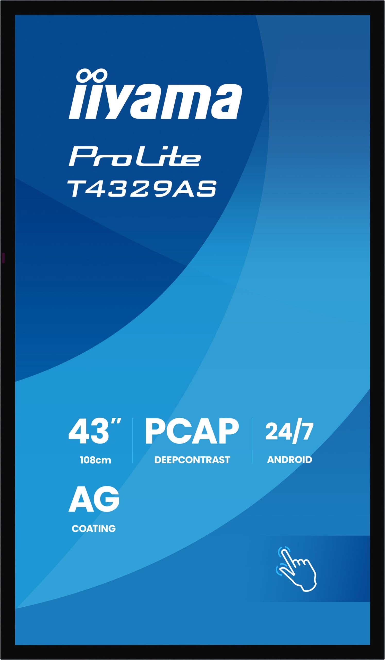 Iiyama Prolite T4329aS-B1ag 108cm (42.5") 4k Uhd Touch Monitor Hdmi/usB-C