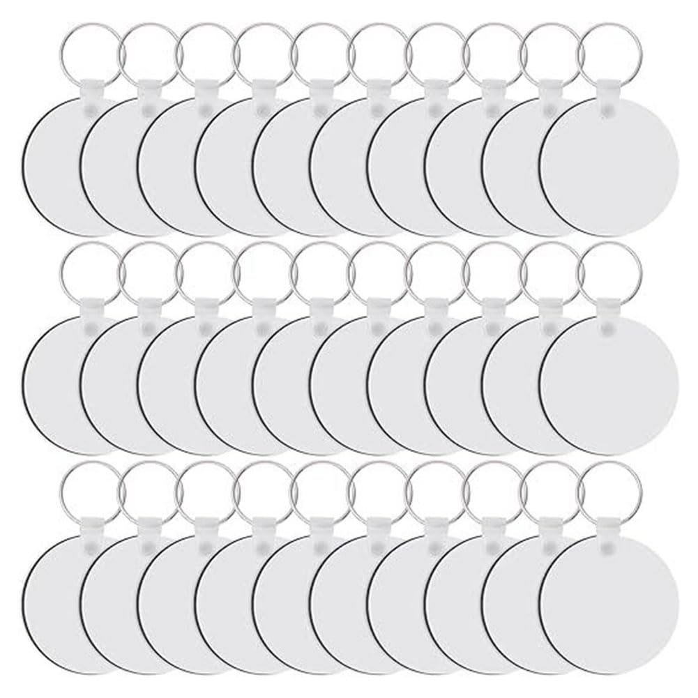 CTRLZS 30PCS Double Side Heat Transfer Blanks MDF Blank Board for Sublimation DIY and Craft