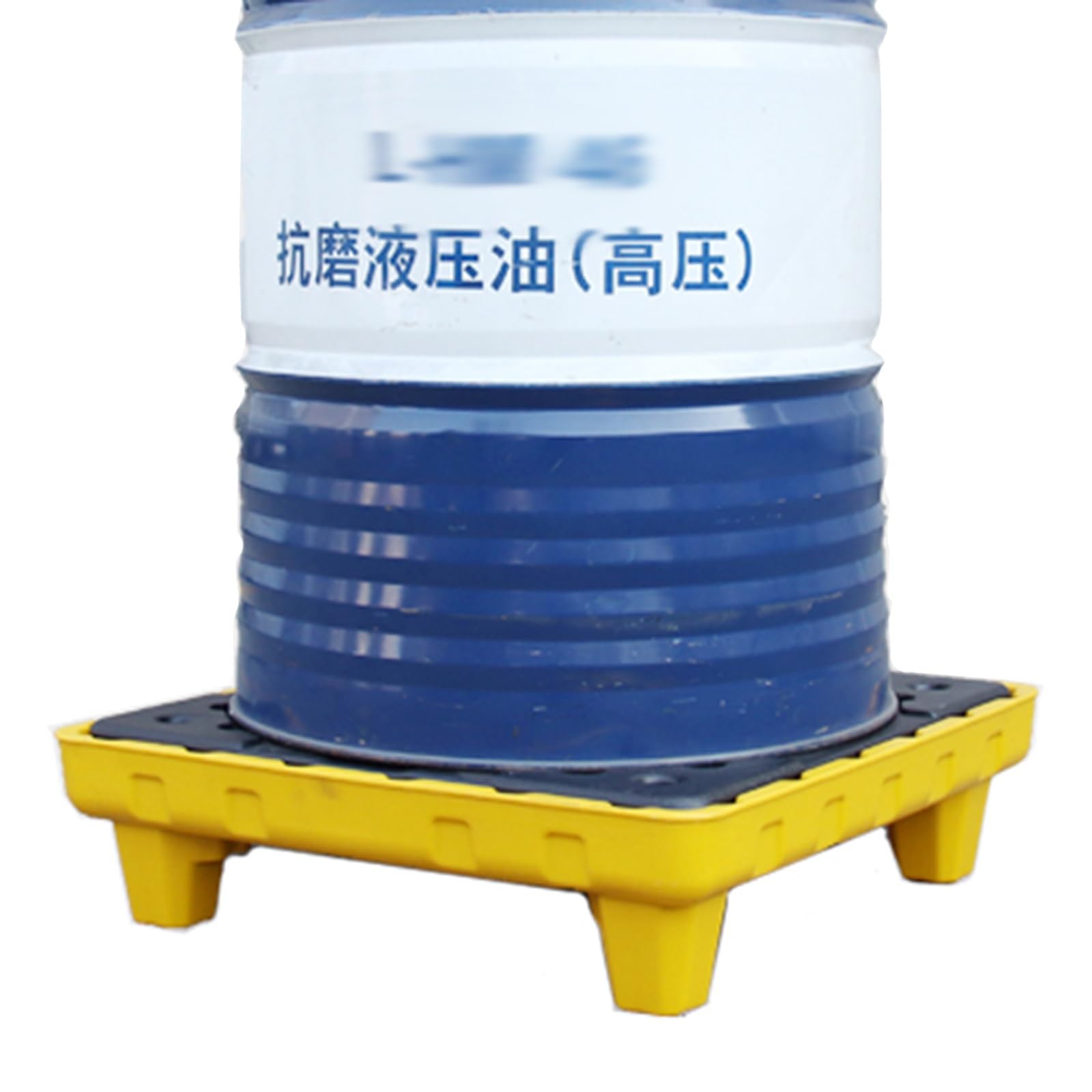 Plastic Spill Containment Pallets, Kitchen/ Laboratories/ Maintenance Stackable Outlet Modular Platform with Detachable Grating, Yellow and Black 5L 11L 12L Capacity Tray(65x65x17 cm(25.6x25.6x6.7 inc