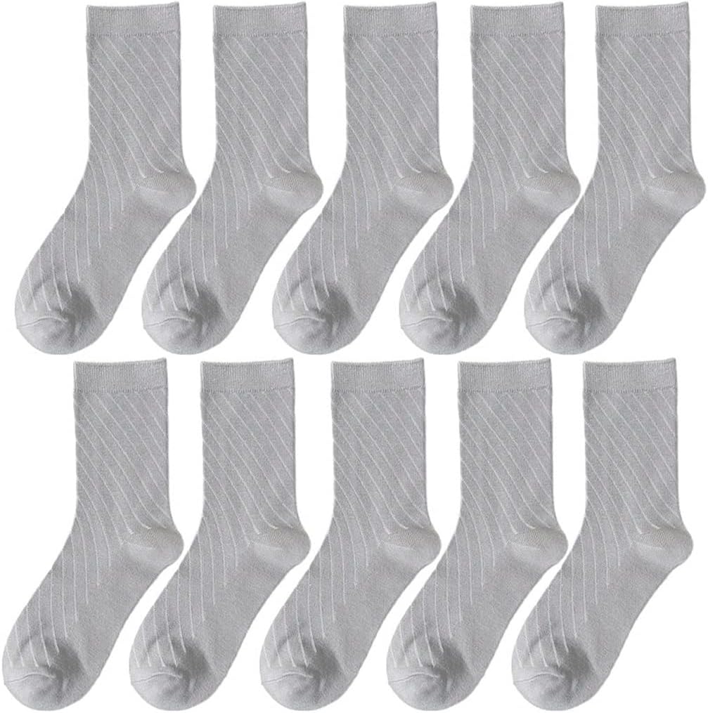 10 Pairs Of Men's Socks Breathable Business Black Long Gift Set