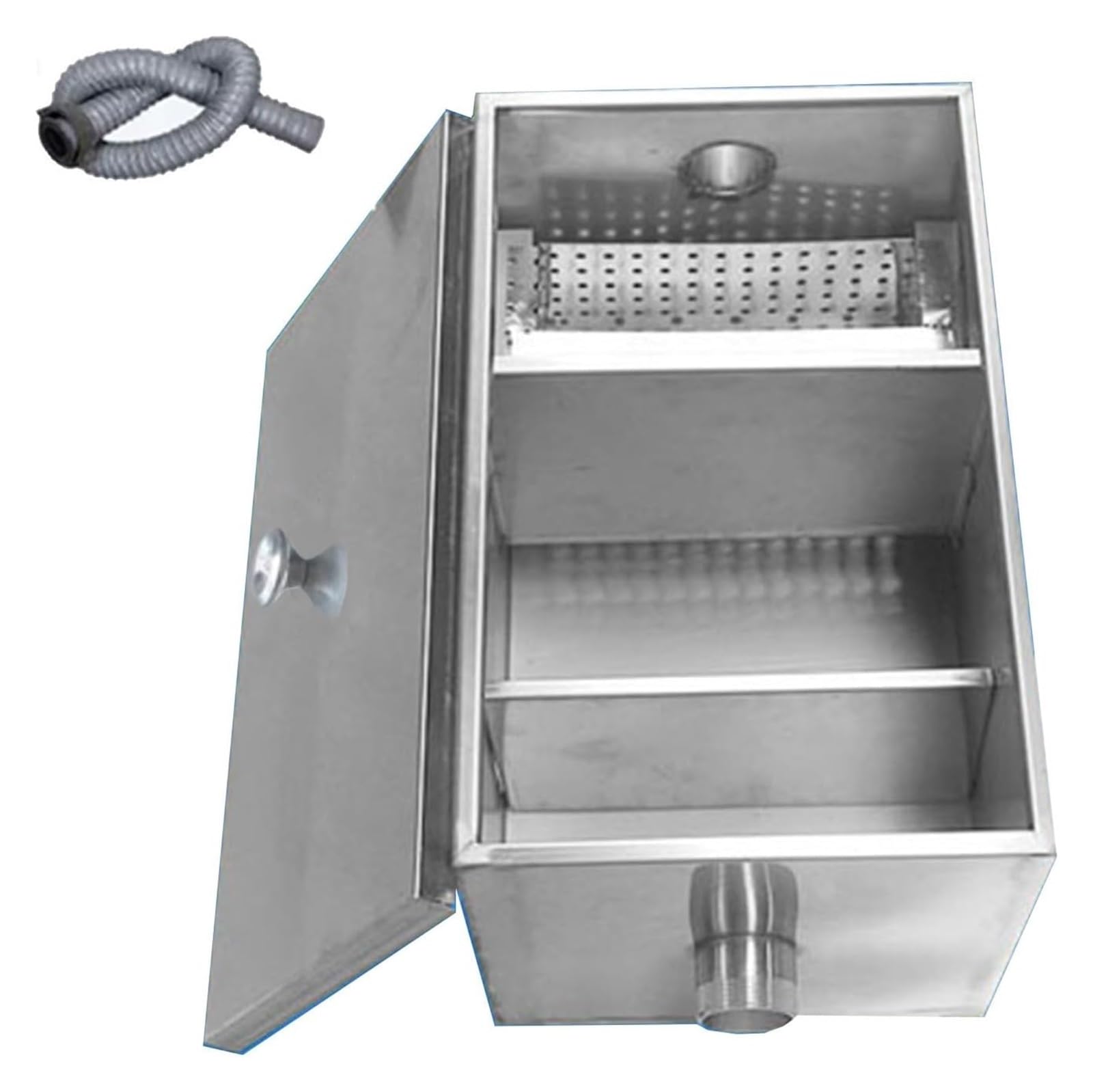 Sifone for grasso commerciale sotto il lavello con ingresso laterale for scarico della cucina del ristorante(55 * 30 * 30cm/22 * 12 * 12in)