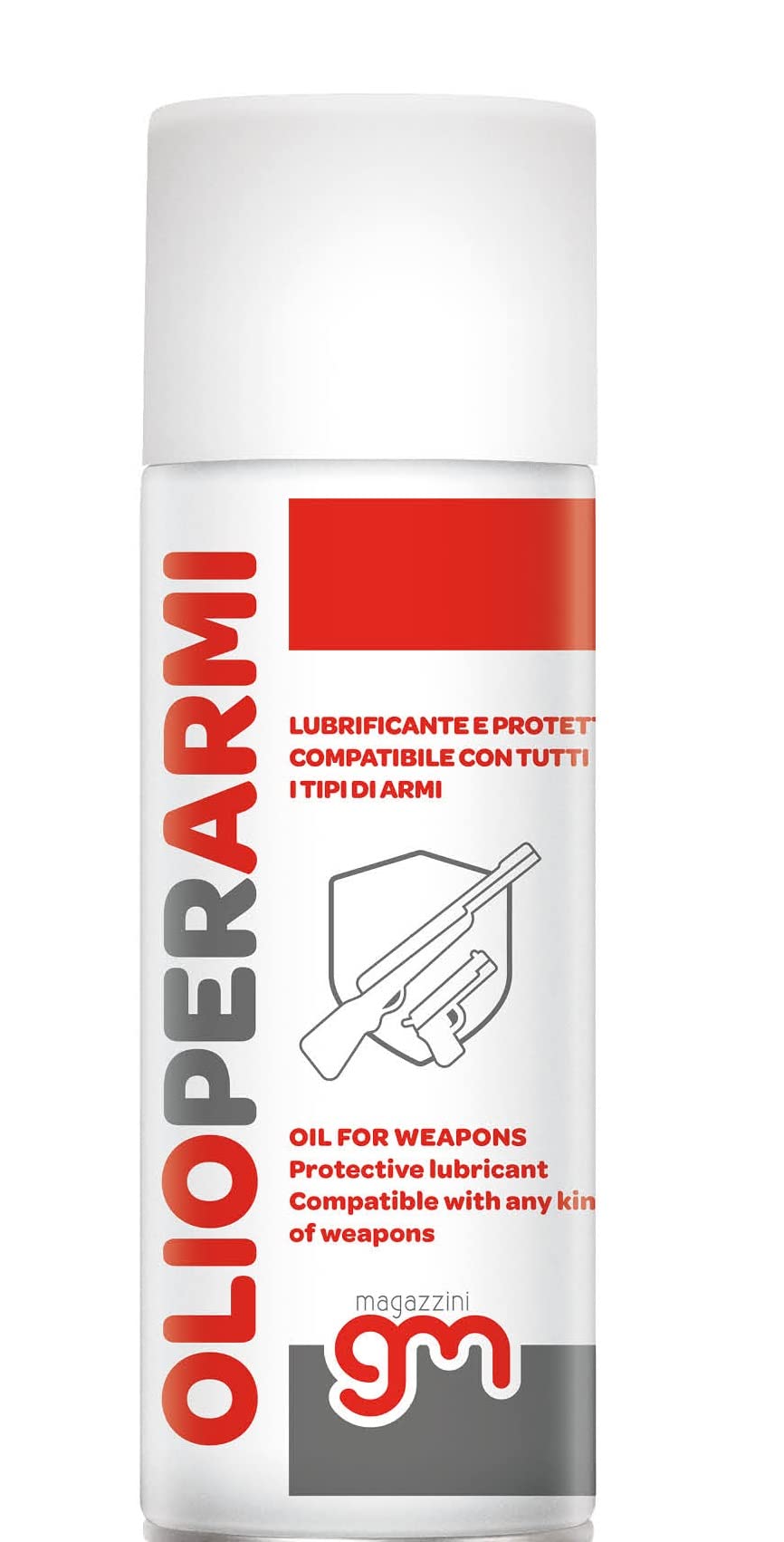 Olio per Armi, Lubrificante Protettivo Spray per Fucili e Pistole, previene la ruggine, elimina i residui carboniosi, Ideale Anche per Catene di Moto, Bici e Altro, 200ml