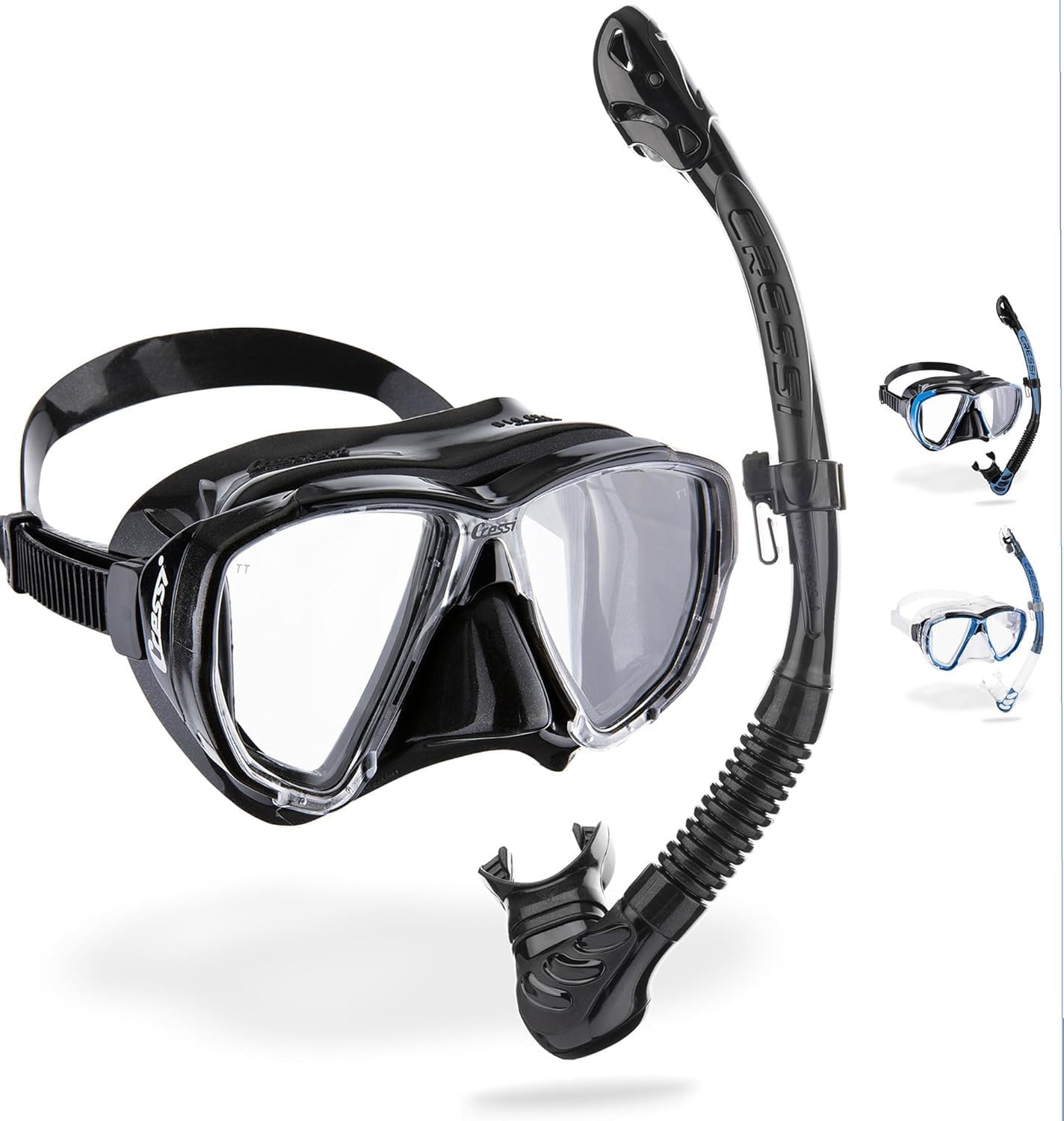CRESSI Big Eyes - Single Big Eyes Mask or Combo Set Mask + Snorkel UD for Diving and Snorkelling, One Size, Adults
