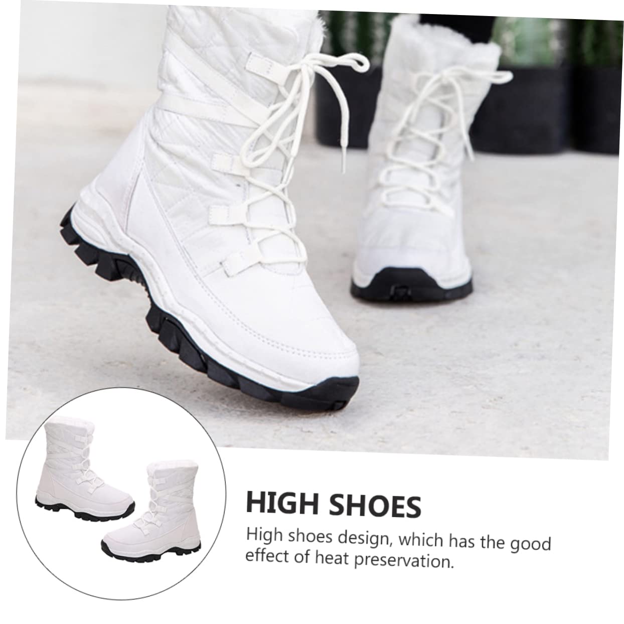 SOIMISS botas de nieve escarpines mujer bota mujer shoes de zapaos ines de nieve con forro de felpa ines de e as comodas as calientes de Black