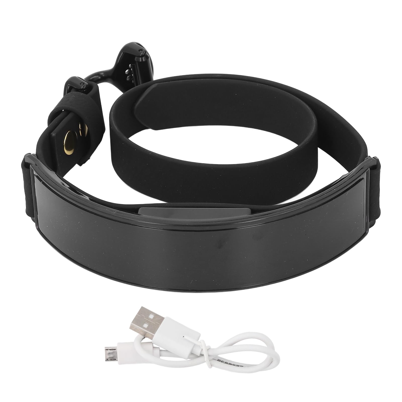 Collar de LED, Collar LED Programable DIY Recargable para Pasear Perros, Collar Nocturno Brillante para Mascotas con Pantalla de Bricolaje y Cinturones Ajustables (Luz roja)