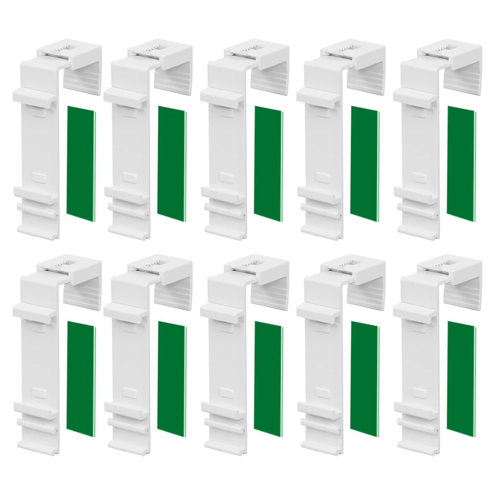 Lot De 4 Supports Klemmfix Pour Stores - Double Ou Simple, Fixation Sans Perçage Par Adhésif - Pour Fenêtres PVC Et Bois - 4