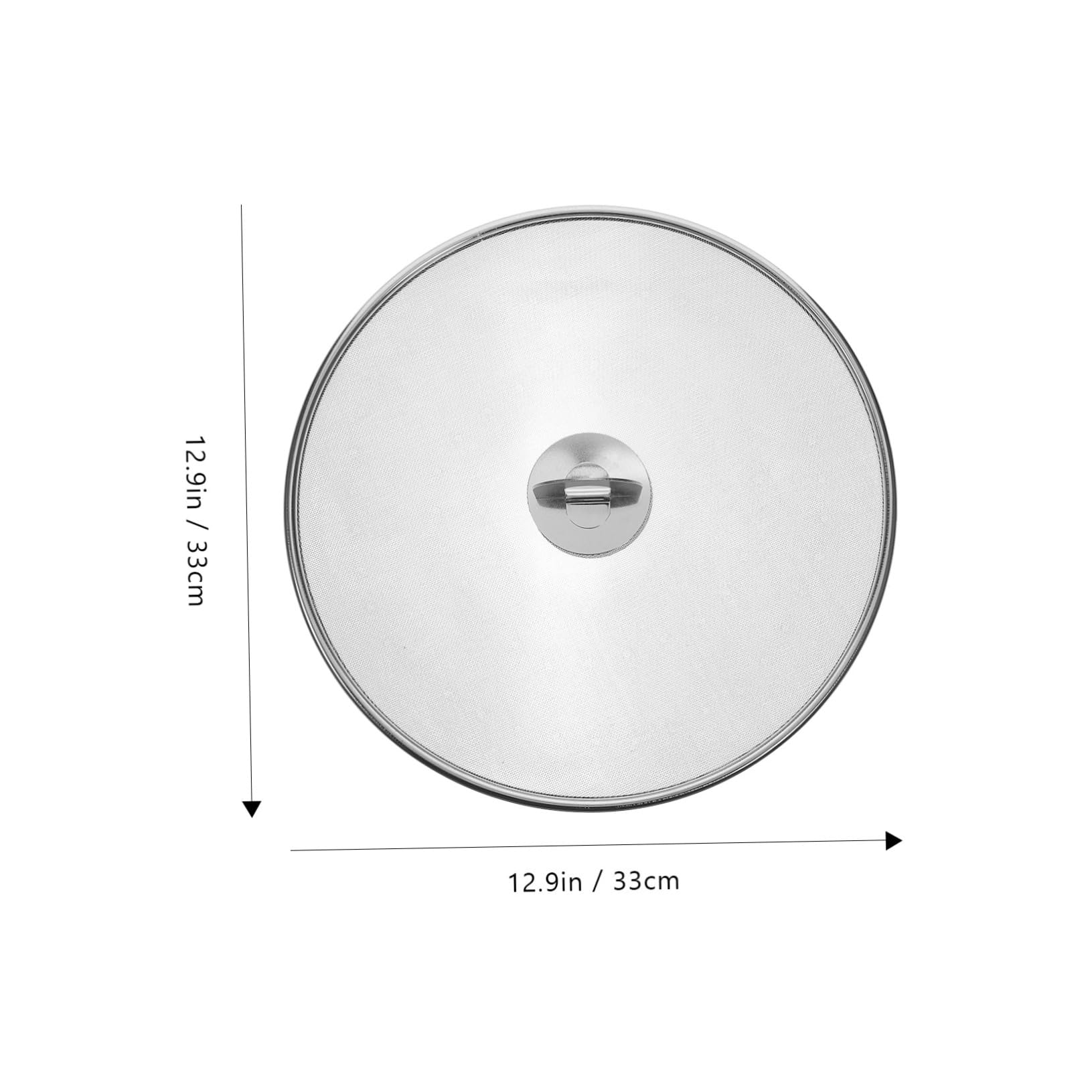 BRIGHTFUFU Stainless Steel Frying Pan Splatter Guard Oil Mesh Design for Cooking Prevents Grease Splashing for Frying Easy to Clean and