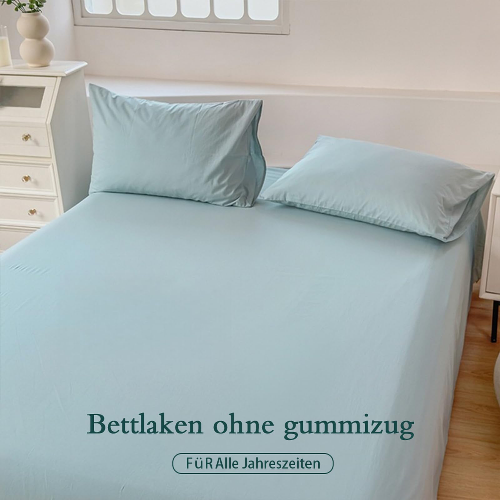 Bettlaken 200 x 230cm Betttuch ohne Gummizug Baumwolle Hellblau | Leintuch aus 100 % Baumwolle Betttuch für Doppelbett Pflegeleicht Langlebig Waschbar und trocknerfest