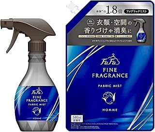 【购买套装】Fafa 优质香氛 面料 喷雾 Om 水晶 麝香 主体 300ml + 替换装 540ml 套装