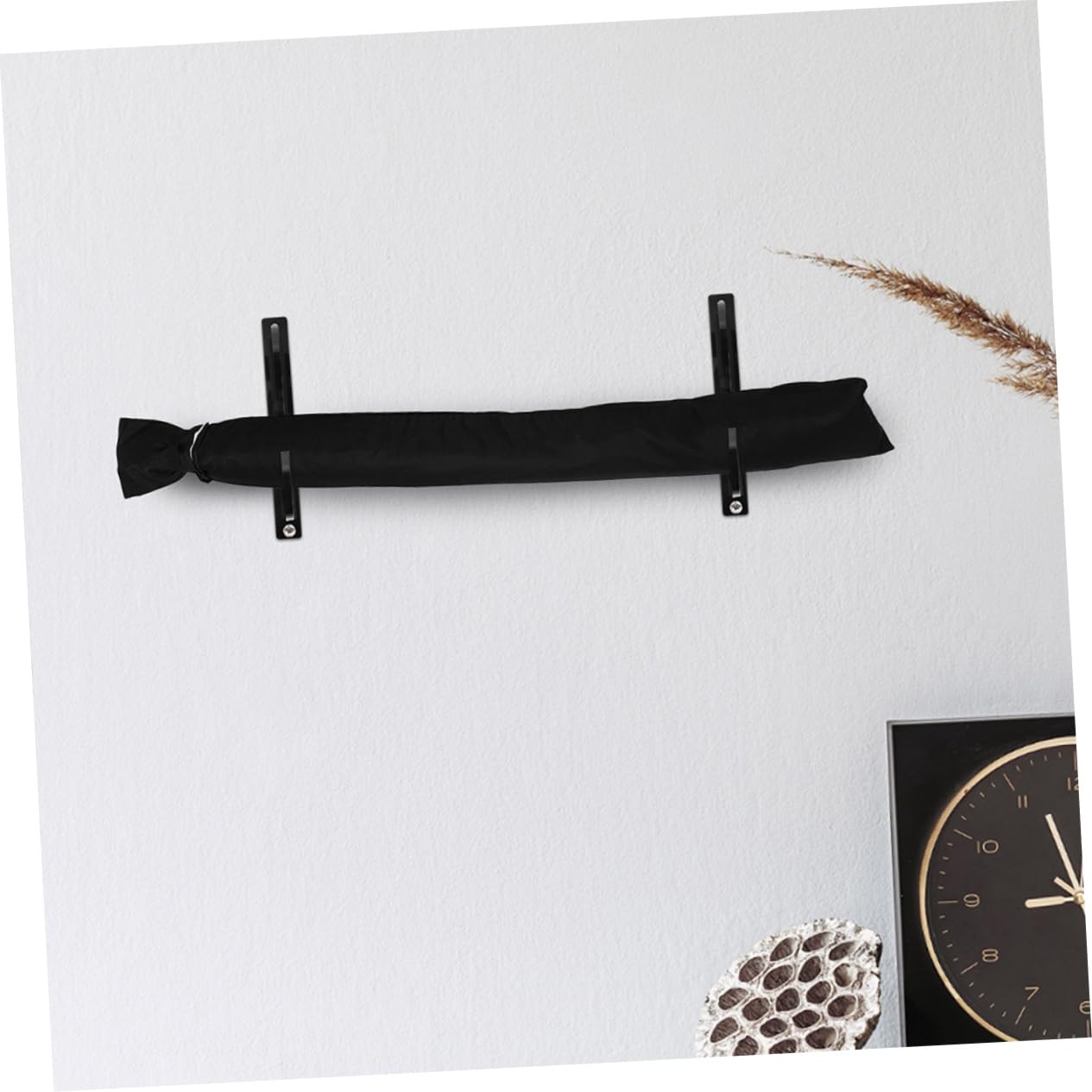 POPETPOP Soporte de Espada de Pared 3 Pares Acrílico Negro para Hogar | Ajuste para Espada y Sable de Artes Marciales, Montaje Sencillo, Diseño Minimalista Moderno