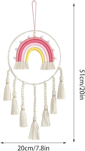 Miniatura 7 de Atrapasueños para dormitorio, decoración colgante de círculo de aire para dormitorio, red circular tradicional bohemia para decoración de colgar en