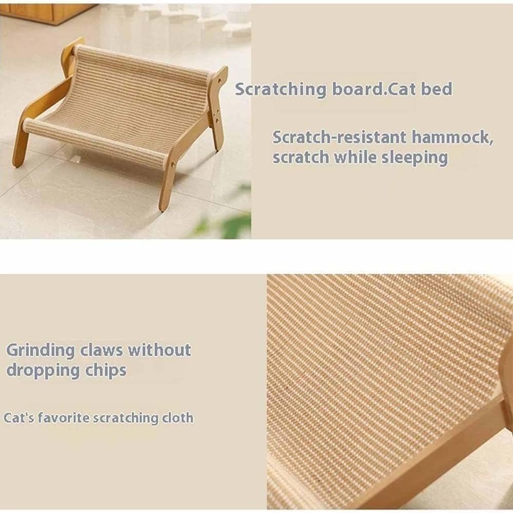Mellowkin Katzenkratzsofa,2-In-1-Katzen-Sisalstuhl,Mit Ruheplatz Gegen Langeweile Und Zum KrallenschäRfen,Mit Ersatzpads，StrapazierfäHig FüR Hauskatzen (Ausführung A (mit Ersatzmatratze), Größe-1106)