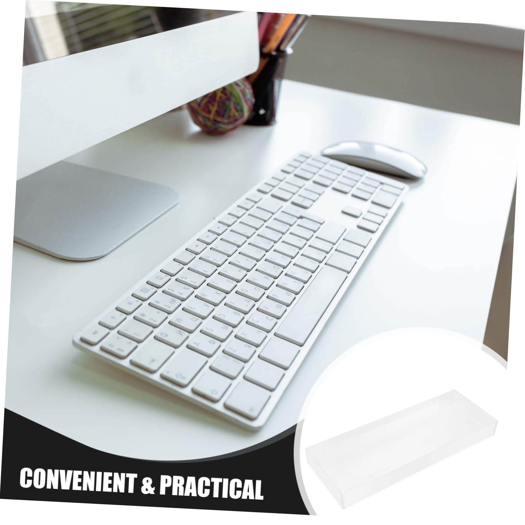 Clear Acrylic Keyboard Dust Cover Protector - Fits Mechanical & Standard Keyboards (18.6" X 5.9")