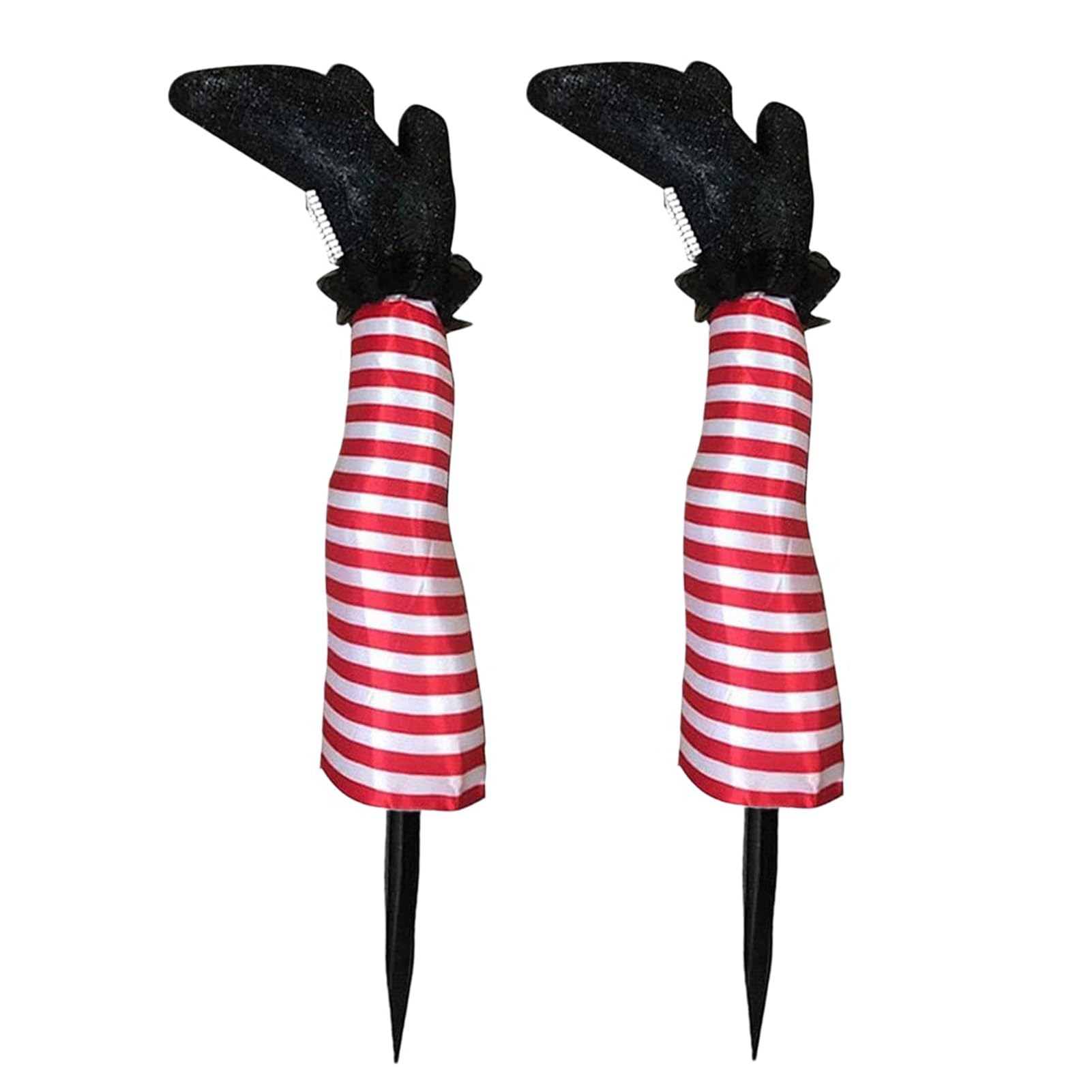 GnathicHOME Halloween Witch Leg Yard Stakes | Garden Stake Halloween Decorations for Patio Lawn Porch Roof Grassland Pathway Garden Backyard (47 * 15cm,red-2pc)
