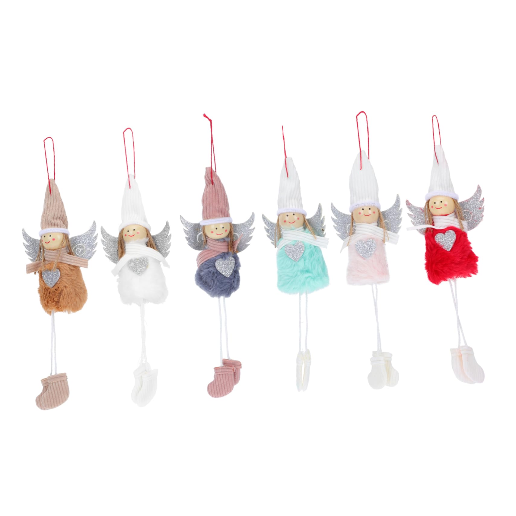 TOPBATHY 3 Juegos Colgante Ángel De Navidad Luces Led para Arbol De Navidad Decoraciones De Fiesta De Hadas Muñecos Navideños Christmas Tree Ángel Muñeca Colgantes Algodón 6 Piezas * 3