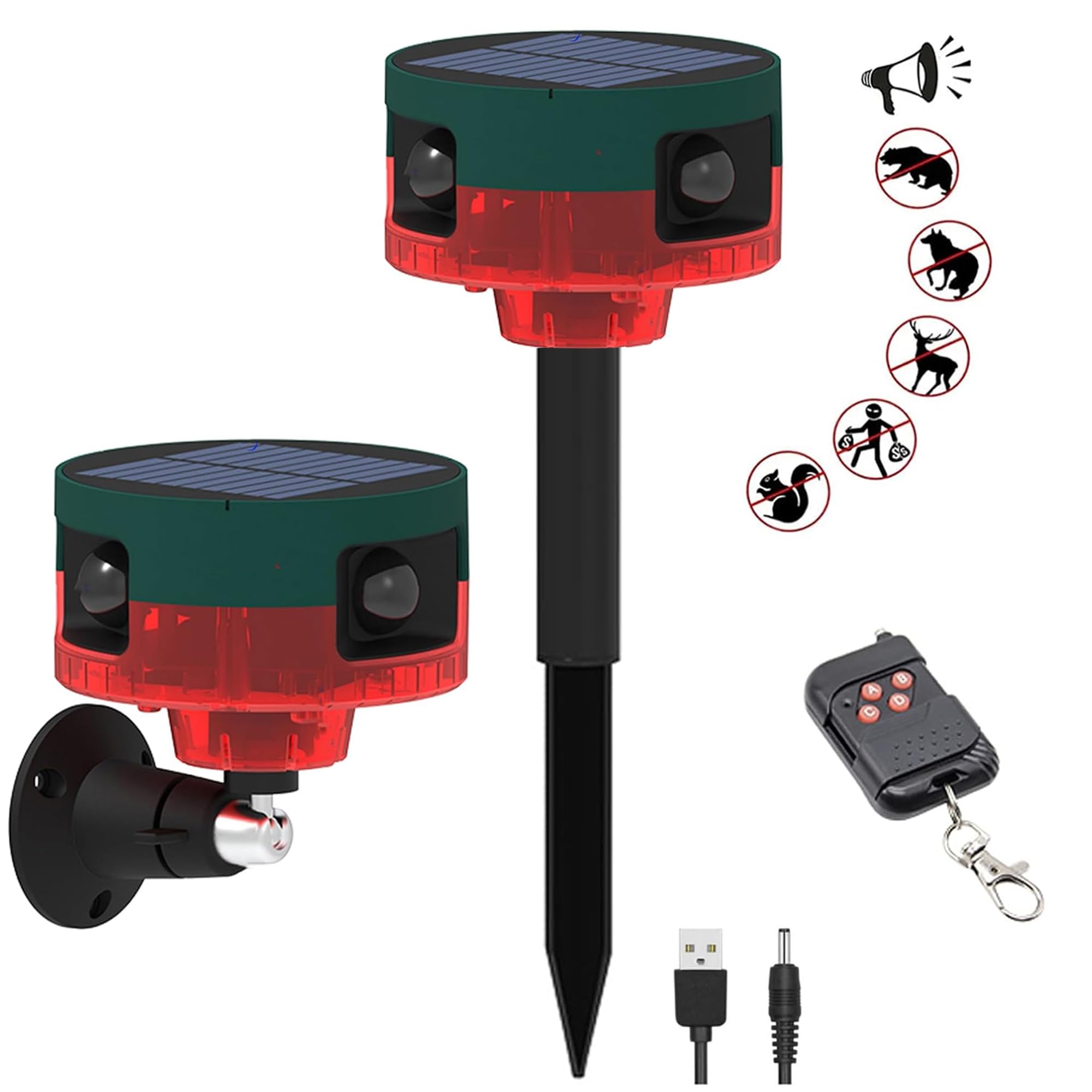 2X Outdoor Solar Wireless Motion Sensor Alarm 13 Sound Detector 129db Loud Noise - View #11
