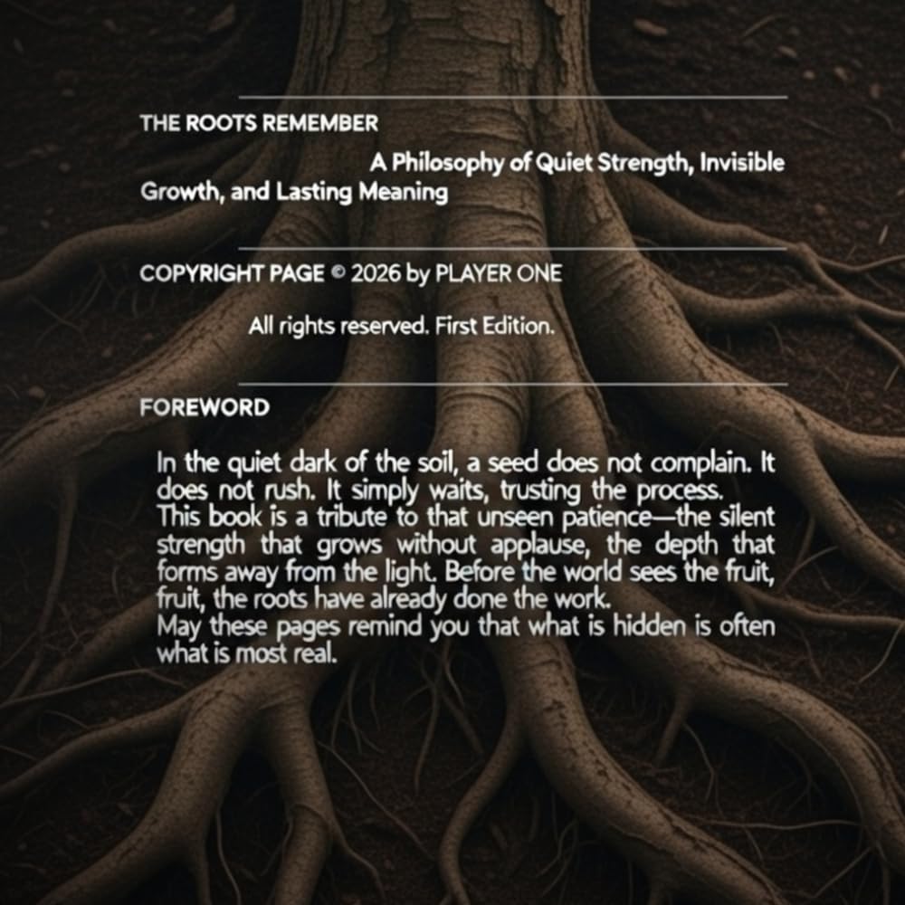 The Roots Remember: A Philosophy of Quiet Strength, Invisible Growth, and Lasting Meaning.