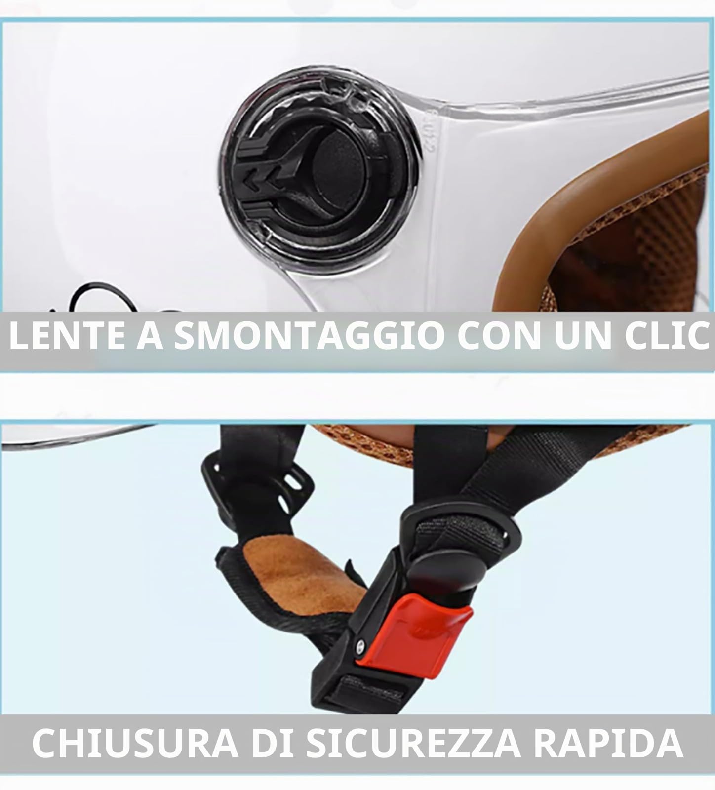 Casco Da Moto Demi Jet Per Bambini, Casco Da Moto Per Bambini, Casco Da Scooter Omologato ECE Con Visiera Parasole, Alla Moda Per Ragazzi E Ragazze Dai 4 Ai 14 Anni F,47-55CM
