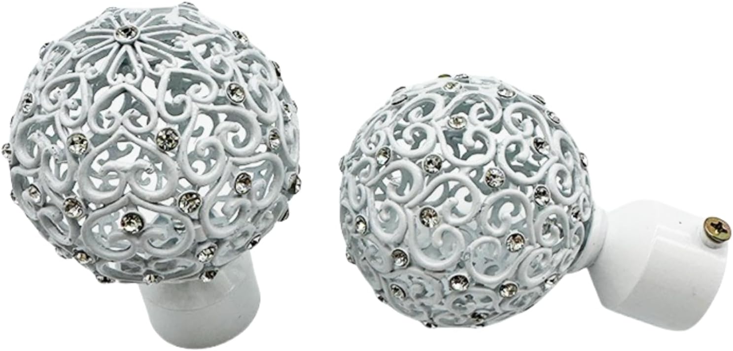 Curtain Rod Finial 25mm 28mm zinc alloy Roman rod end decorative head curtain accessories