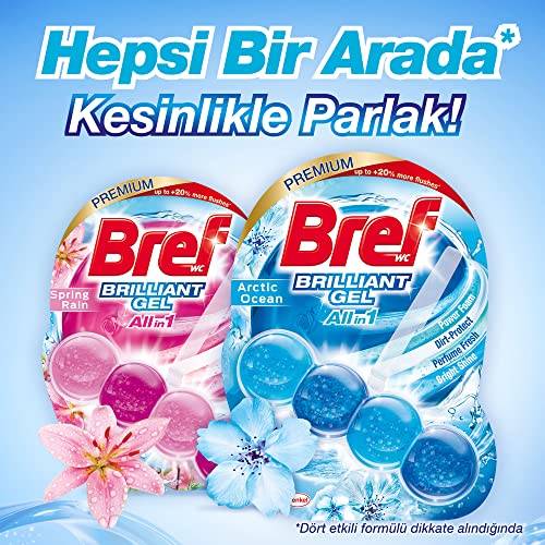 Bref WC Brilliant Jel Buzul Okyanus Kokulu Hepsi 1 Arada 2'li Klozet Temizleme Topu 1 x 2 Adet, Jel Buzul Okyanus 2