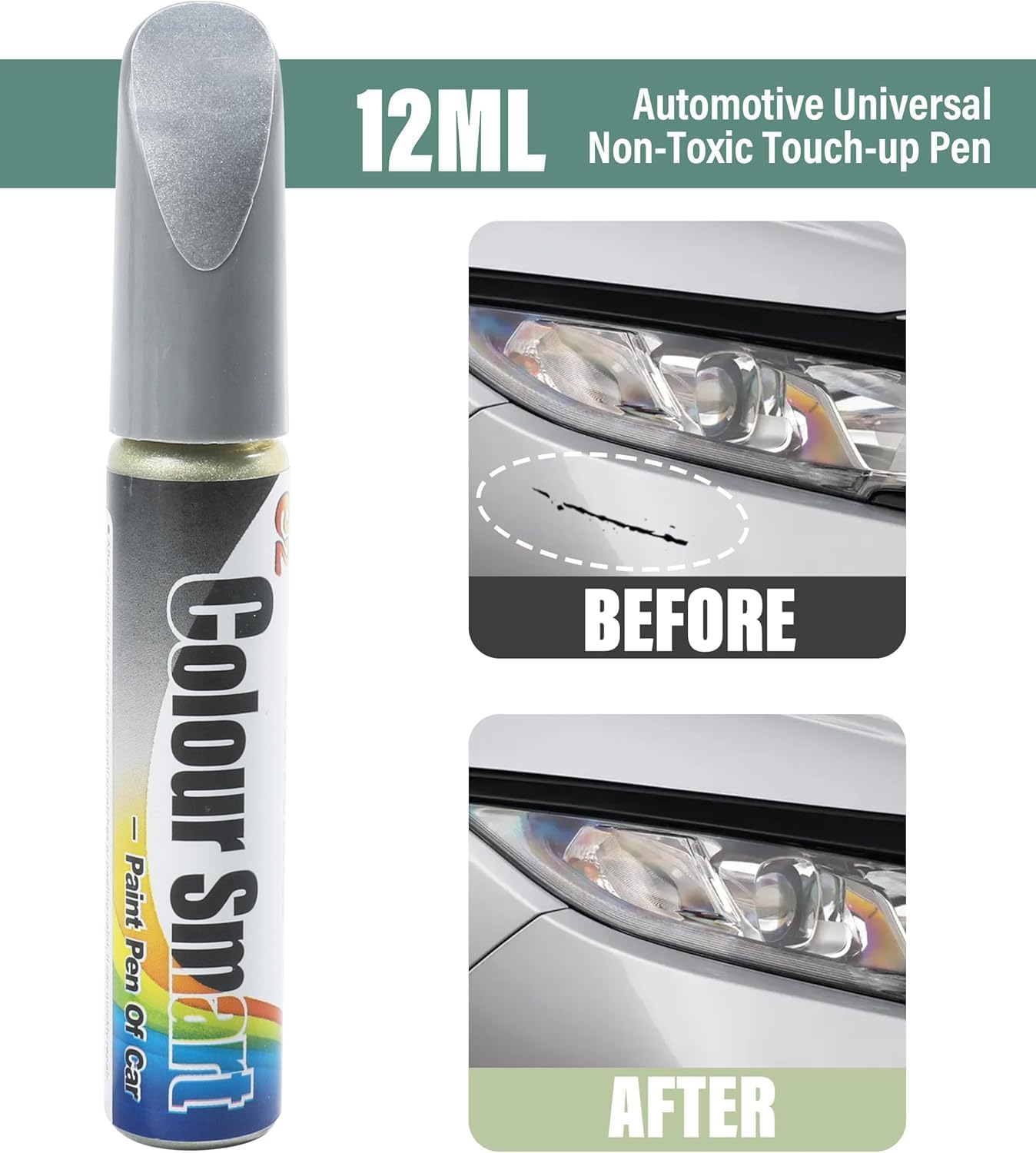 KASHTKAPI Car Scratch Remover Touch Up Paint Pen Automotive Car Paint Pen Scratch Repair for Deep Scratches Special-Purpose (GREY) - Image 3 thumbnail