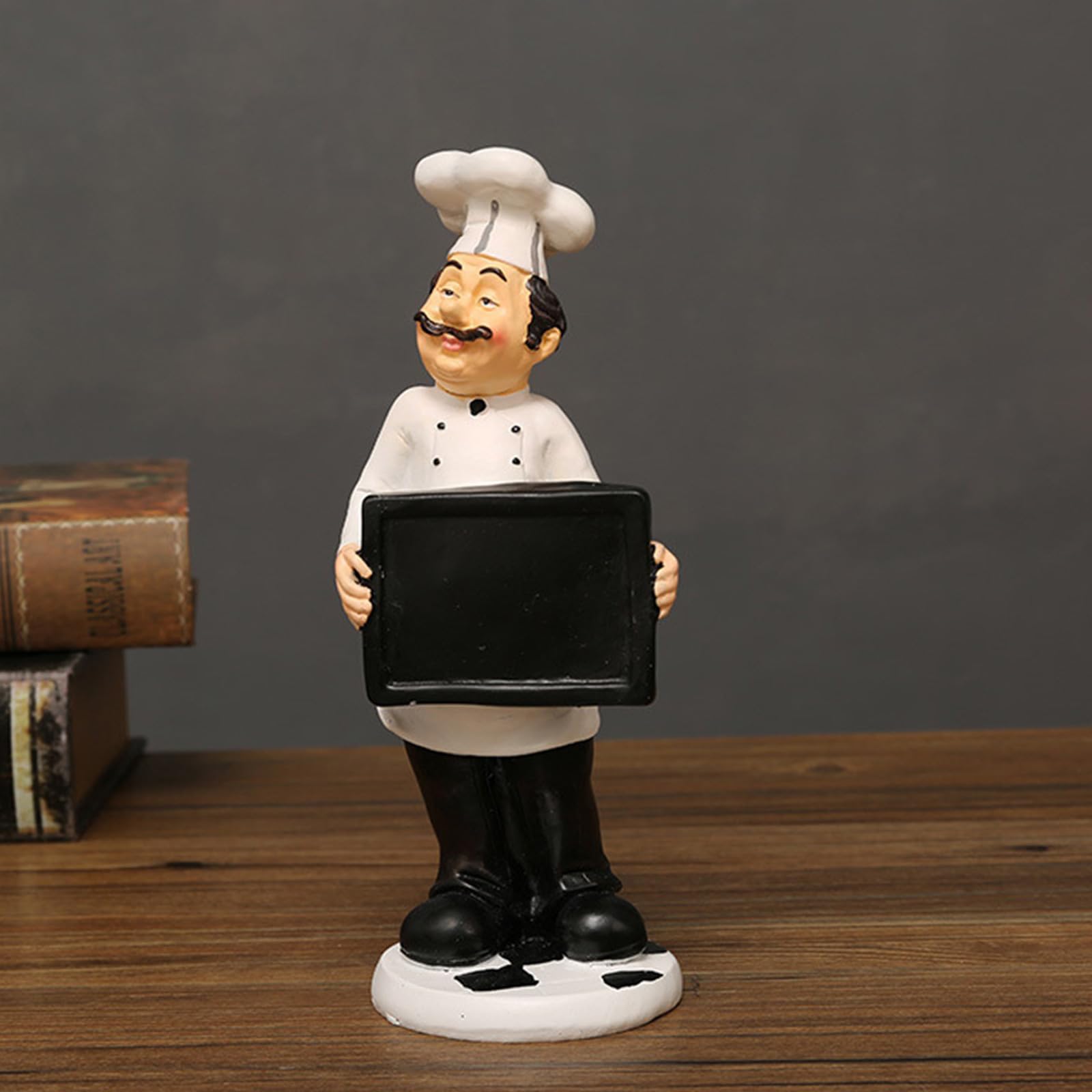 Statua decorativa chef divertente Decorazione da tavolo per controsoffitti domestici in resina per decorazioni per la casa in fattoria e decorazioni per Statua artistica chef