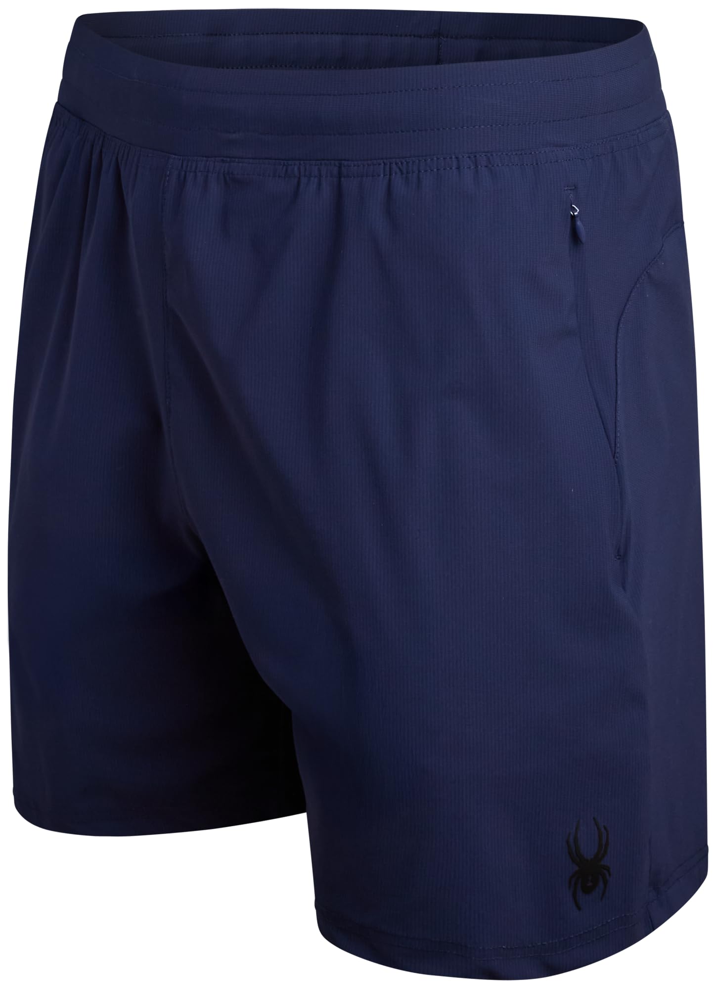 Spyder Pantaloncini da palestra da uomo, in nylon elasticizzato, 17,8 cm, pantaloncini da allenamento attivi, con tasche con cerniera per corsa, escursionismo (taglie: S-XL)