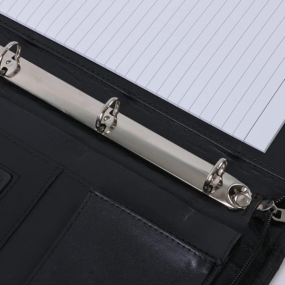 Segregator do portfolio Organizer do portfolio A4, teczka konferencyjna na suwak, teczka na dokumenty biznesowe, torba na dokumenty biznesowe na suwak(Black)