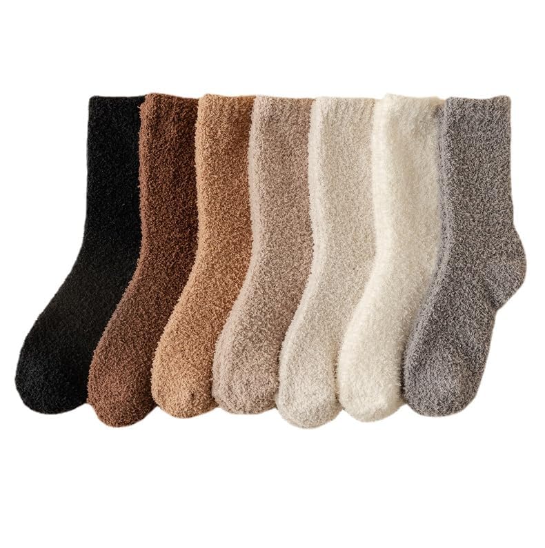 Kelabia Women's Fuzzy Warm Fluffy Socks - Japanese Thick Slipper Aesthetic Fleece Long Socks2