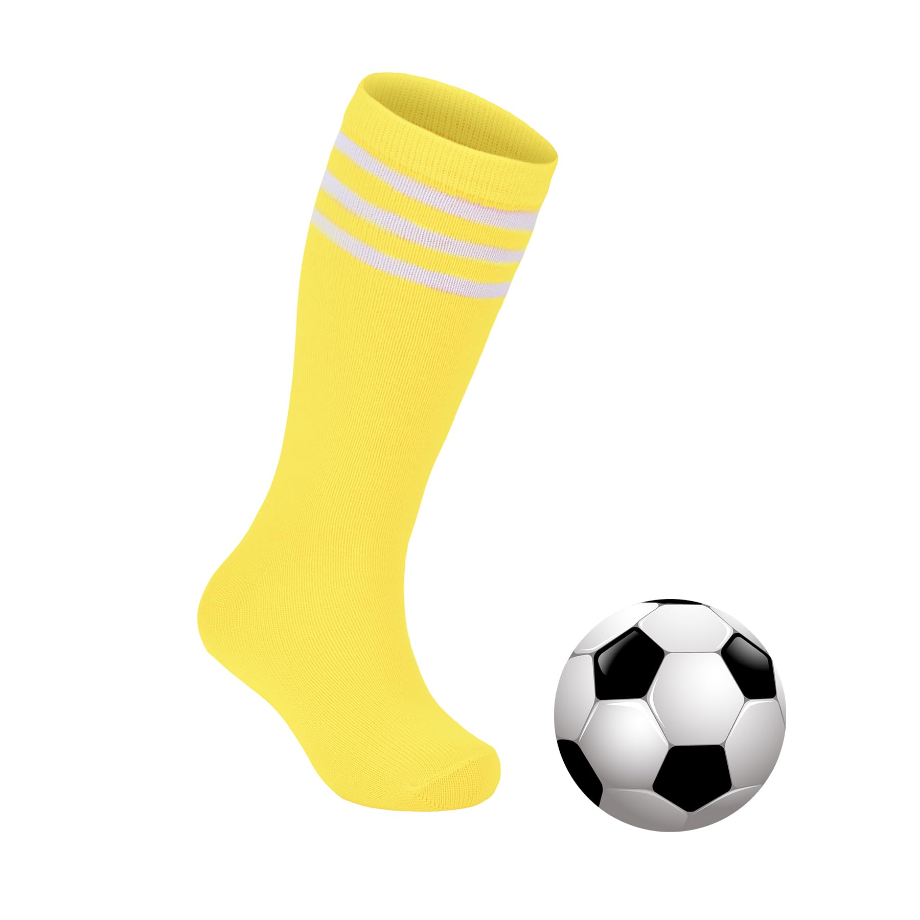 Zando Kids Soccer Socks Knee High Cotton Athletic Socks for Boys Girls