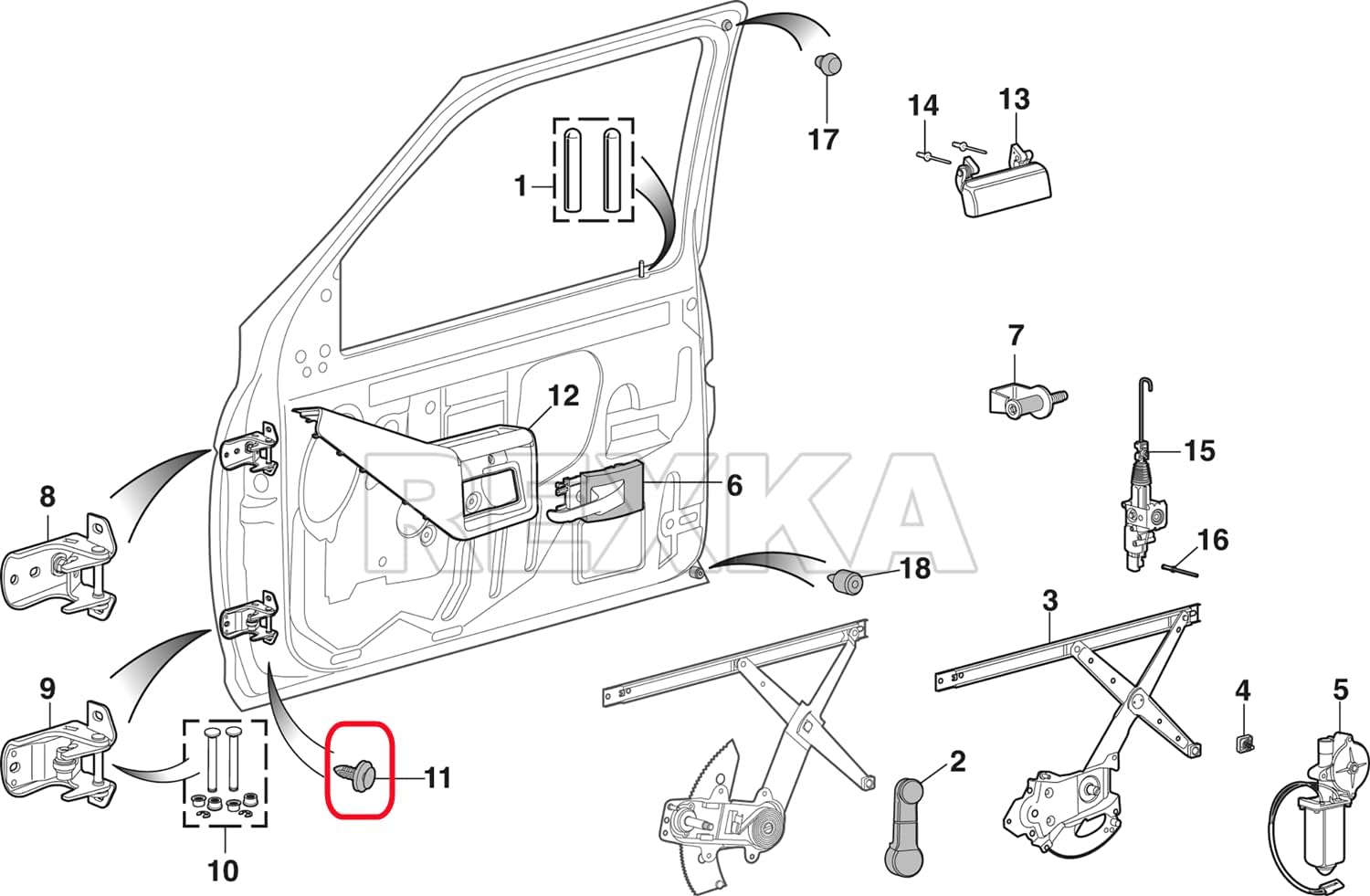 Rexka 50pcs Door Trim Panel Retainers Clips Fastener for Ford N801925-S Lincoln Mercury Bronco F150 Mustang F-250 F-350