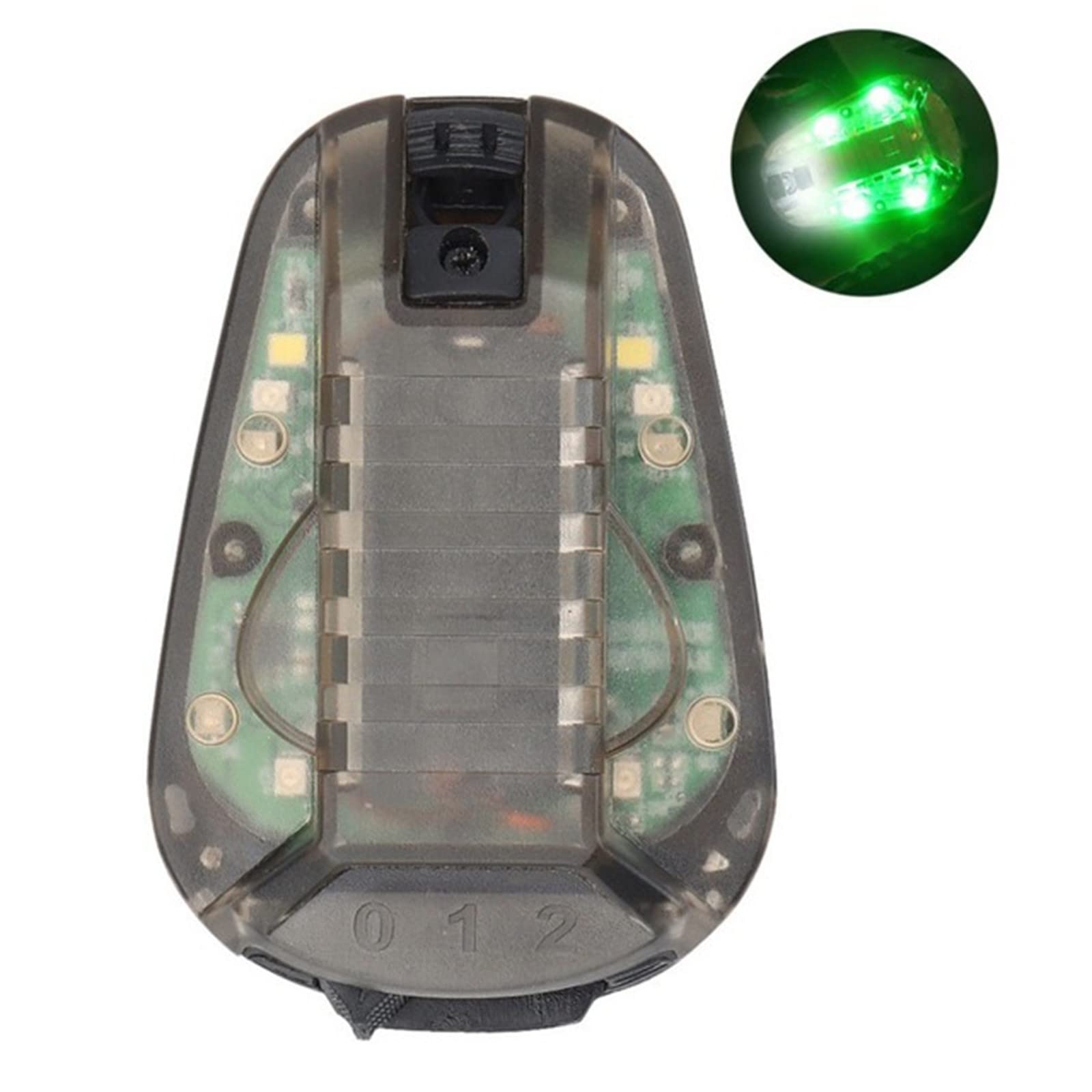 MiOYOOW Taktisches Helmlicht Erkennungslicht taktisches IR Blitzlicht LED Klipp Lichter für schnelle Rettungsabenteuer im Freien (ohne Batterie)