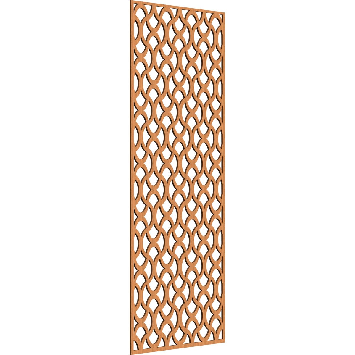 Resort Decorative Pierced Fretwork Wood Wall Panels, 33 3/8"W x 84 3/8"H x 3/8"T, Cherry
