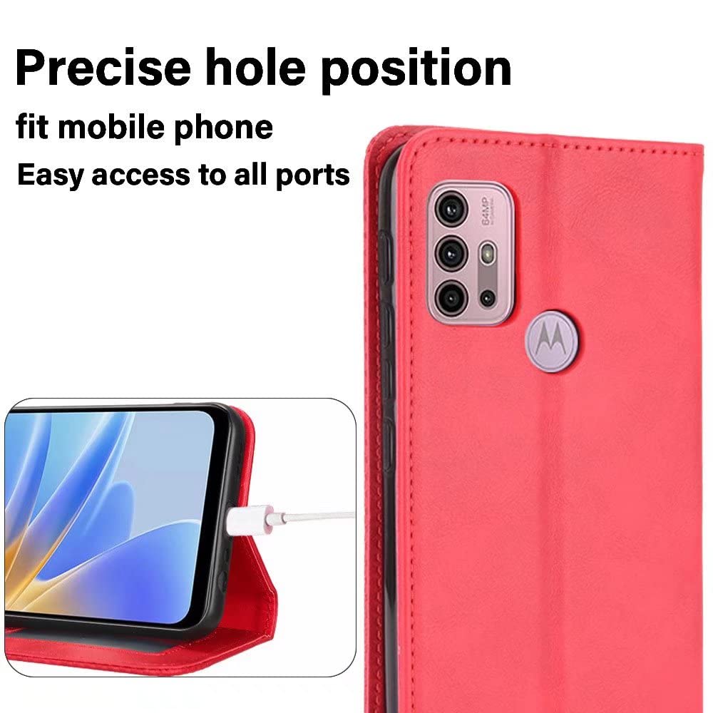 Cover Per Motorola Moto G10 / G10 Power / G30 / G20, Flip Caso Custodia Pelle PU Con [Funzione Stand] [Slot Per Schede] [Magnetica] Per Motorola Moto G10 / G10 Power / G30 /G20 - Foto 9